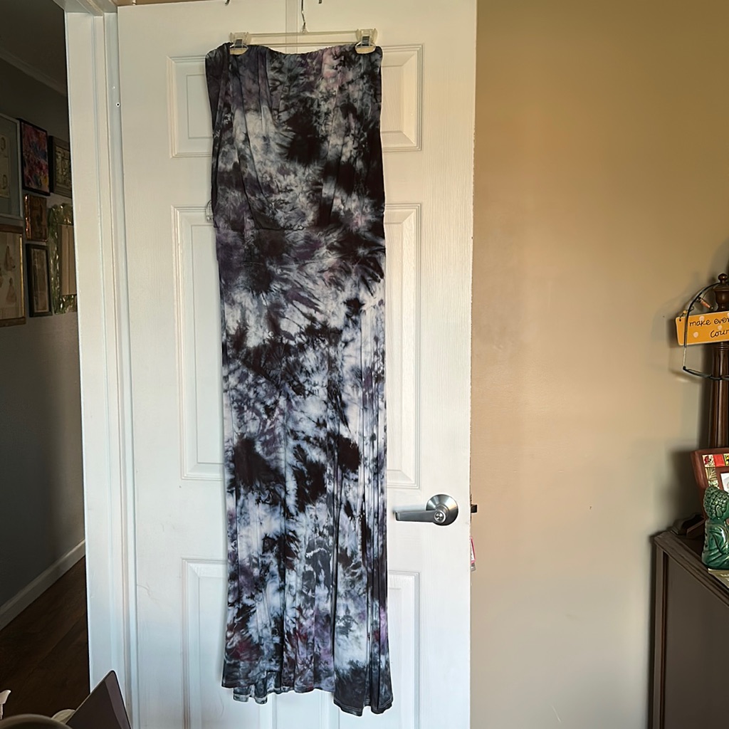 Strapless Tie Dye Maxi Dress